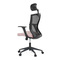 Kancelářská židle Autronic Kancelářská židle, černá MESH síťovina, růžová látka, houpací mechanismus, plastový kříž, kolečka pro tvrdé podlahy (KA-V328 PINK) (5)