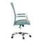 Kancelářská židle Autronic Kancelářská židle, modrá ekokůže, houpací mech, kolečka pro tvrdé podlahy, chromový kříž (KA-V307 BLUE) (10)