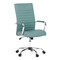 Kancelářská židle Autronic Kancelářská židle, modrá ekokůže, houpací mech, kolečka pro tvrdé podlahy, chromový kříž (KA-V307 BLUE) (12)