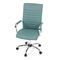 Kancelářská židle Autronic Kancelářská židle, modrá ekokůže, houpací mech, kolečka pro tvrdé podlahy, chromový kříž (KA-V307 BLUE) (13)