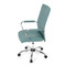 Kancelářská židle Autronic Kancelářská židle, modrá ekokůže, houpací mech, kolečka pro tvrdé podlahy, chromový kříž (KA-V307 BLUE) (15)