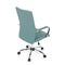 Kancelářská židle Autronic Kancelářská židle, modrá ekokůže, houpací mech, kolečka pro tvrdé podlahy, chromový kříž (KA-V307 BLUE) (20)