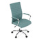 Kancelářská židle Autronic Kancelářská židle, modrá ekokůže, houpací mech, kolečka pro tvrdé podlahy, chromový kříž (KA-V307 BLUE) (23)