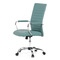 Kancelářská židle Autronic Kancelářská židle, modrá ekokůže, houpací mech, kolečka pro tvrdé podlahy, chromový kříž (KA-V307 BLUE) (3)