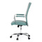 Kancelářská židle Autronic Kancelářská židle, modrá ekokůže, houpací mech, kolečka pro tvrdé podlahy, chromový kříž (KA-V307 BLUE) (4)
