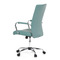 Kancelářská židle Autronic Kancelářská židle, modrá ekokůže, houpací mech, kolečka pro tvrdé podlahy, chromový kříž (KA-V307 BLUE) (5)