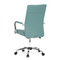 Kancelářská židle Autronic Kancelářská židle, modrá ekokůže, houpací mech, kolečka pro tvrdé podlahy, chromový kříž (KA-V307 BLUE) (6)