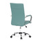 Kancelářská židle Autronic Kancelářská židle, modrá ekokůže, houpací mech, kolečka pro tvrdé podlahy, chromový kříž (KA-V307 BLUE) (8)