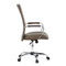 Kancelářská židle Autronic Kancelářská židle, hnědá ekokůže, houpací mech, kolečka pro tvrdé podlahy, chromový kříž (KA-V307 BR) (10)
