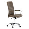 Kancelářská židle Autronic Kancelářská židle, hnědá ekokůže, houpací mech, kolečka pro tvrdé podlahy, chromový kříž (KA-V307 BR) (11)