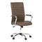 Kancelářská židle Autronic Kancelářská židle, hnědá ekokůže, houpací mech, kolečka pro tvrdé podlahy, chromový kříž (KA-V307 BR) (12)