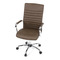 Kancelářská židle Autronic Kancelářská židle, hnědá ekokůže, houpací mech, kolečka pro tvrdé podlahy, chromový kříž (KA-V307 BR) (13)
