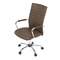 Kancelářská židle Autronic Kancelářská židle, hnědá ekokůže, houpací mech, kolečka pro tvrdé podlahy, chromový kříž (KA-V307 BR) (14)