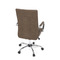 Kancelářská židle Autronic Kancelářská židle, hnědá ekokůže, houpací mech, kolečka pro tvrdé podlahy, chromový kříž (KA-V307 BR) (19)