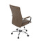 Kancelářská židle Autronic Kancelářská židle, hnědá ekokůže, houpací mech, kolečka pro tvrdé podlahy, chromový kříž (KA-V307 BR) (20)