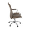 Kancelářská židle Autronic Kancelářská židle, hnědá ekokůže, houpací mech, kolečka pro tvrdé podlahy, chromový kříž (KA-V307 BR) (21)