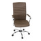 Kancelářská židle Autronic Kancelářská židle, hnědá ekokůže, houpací mech, kolečka pro tvrdé podlahy, chromový kříž (KA-V307 BR) (24)