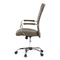 Kancelářská židle Autronic Kancelářská židle, hnědá ekokůže, houpací mech, kolečka pro tvrdé podlahy, chromový kříž (KA-V307 BR) (4)