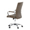 Kancelářská židle Autronic Kancelářská židle, hnědá ekokůže, houpací mech, kolečka pro tvrdé podlahy, chromový kříž (KA-V307 BR) (5)