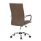 Kancelářská židle Autronic Kancelářská židle, hnědá ekokůže, houpací mech, kolečka pro tvrdé podlahy, chromový kříž (KA-V307 BR) (8)