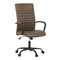 Kancelářská židle Autronic Kancelářská židle, hnědá ekokůže, houpací mech, kolečka pro tvrdé podlahy, černý kov (KA-V306 BR) (12)