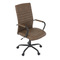 Kancelářská židle Autronic Kancelářská židle, hnědá ekokůže, houpací mech, kolečka pro tvrdé podlahy, černý kov (KA-V306 BR) (23)