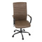 Kancelářská židle Autronic Kancelářská židle, hnědá ekokůže, houpací mech, kolečka pro tvrdé podlahy, černý kov (KA-V306 BR) (24)