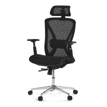 Kancelářská židle Autronic Židle kancelářská, černá MESH, plastový kříž (KA-S258 BK)