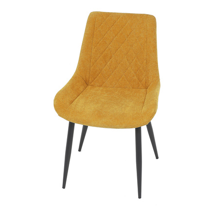 Moderní jídelní židle Autronic Jídelní židle, žlutá látka, černý kov (DCL-218 YEL2) (14)