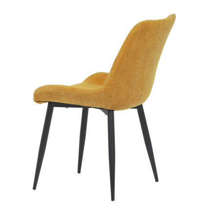Moderní jídelní židle Autronic Jídelní židle, žlutá látka, černý kov (DCL-218 YEL2) (6)