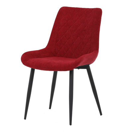 Moderní jídelní židle Autronic Jídelní židle, červená látka, černý kov (DCL-218 RED2)