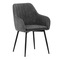 Moderní jídelní židle Autronic Jídelní židle, šedá látka, černý kov (DCL-221 GREY2) (10)