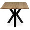 Dřevěný jídelní stůl Autronic Stůl jídelní, 200x100 cm,masiv dub, přírodní hrana, kovová noha Spyder, černý lak (DS-S200 DUB) (3)
