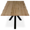 Dřevěný jídelní stůl Autronic Stůl jídelní, 200x100 cm,masiv dub, přírodní hrana, kovová noha Spyder, černý lak (DS-S200 DUB) (4)