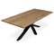 Dřevěný jídelní stůl Autronic Stůl jídelní, 200x100 cm,masiv dub, přírodní hrana, kovová noha Spyder, černý lak (DS-S200 DUB) (5)