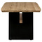Dřevěný jídelní stůl Autronic Stůl jídelní, 200x100 cm,masiv dub, zkosená hrana, kovová noha, černý lak (DS-M200 DUB) (3)