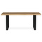 Dřevěný jídelní stůl Autronic Stůl jídelní, 180x90x75 cm,masiv dub, kovová noha ve tvaru písmene &amp;quotU&amp;quot, černý lak (DS-U180 DUB) (1)
