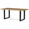 Dřevěný jídelní stůl Autronic Stůl jídelní, 180x90x75 cm,masiv dub, kovová noha ve tvaru písmene &amp;quotU&amp;quot, černý lak (DS-U180 DUB) (2)