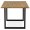 Dřevěný jídelní stůl Autronic Stůl jídelní, 180x90x75 cm,masiv dub, kovová noha ve tvaru písmene &amp;quotU&amp;quot, černý lak (DS-U180 DUB) (3)