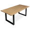 Dřevěný jídelní stůl Autronic Stůl jídelní, 180x90x75 cm,masiv dub, kovová noha ve tvaru písmene &amp;quotU&amp;quot, černý lak (DS-U180 DUB) (5)