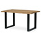 Dřevěný jídelní stůl Autronic Stůl jídelní, 140x90x75 cm, masiv dub, kovová noha ve tvaru písmene &amp;quotU&amp;quot, černý lak (DS-U140 DUB) (2)