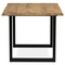 Dřevěný jídelní stůl Autronic Stůl jídelní, 140x90x75 cm, masiv dub, kovová noha ve tvaru písmene &amp;quotU&amp;quot, černý lak (DS-U140 DUB) (3)