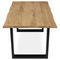 Dřevěný jídelní stůl Autronic Stůl jídelní, 140x90x75 cm, masiv dub, kovová noha ve tvaru písmene &amp;quotU&amp;quot, černý lak (DS-U140 DUB) (4)
