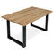 Dřevěný jídelní stůl Autronic Stůl jídelní, 140x90x75 cm, masiv dub, kovová noha ve tvaru písmene &amp;quotU&amp;quot, černý lak (DS-U140 DUB) (5)
