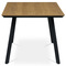 Moderní jídelní stůl Autronic Jídelní stůl, 180x90x76 cm, MDF deska s dýhou odstín dub, kovové nohy, černý lak (HT-533 OAK) (3)