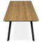 Moderní jídelní stůl Autronic Jídelní stůl, 180x90x76 cm, MDF deska s dýhou odstín dub, kovové nohy, černý lak (HT-533 OAK) (4)