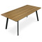 Moderní jídelní stůl Autronic Jídelní stůl, 180x90x76 cm, MDF deska s dýhou odstín dub, kovové nohy, černý lak (HT-533 OAK) (5)