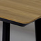 Moderní jídelní stůl Autronic Jídelní stůl, 180x90x76 cm, MDF deska s dýhou odstín dub, kovové nohy, černý lak (HT-533 OAK) (6)