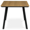 Moderní jídelní stůl Autronic Jídelní stůl, 160x90x76 cm, MDF deska, dýha ostín dub, kovové nohy, černý lak (HT-532 OAK) (3)