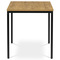 Moderní jídelní stůl Autronic Stůl jídelní, 120x70 MDF deska, dýha divoký dub, kovové nohy, černý lak (AT-631 OAK) (3)